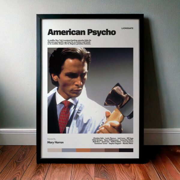 Cuadro American Psycho (Psicópata Americano) Modelo 01