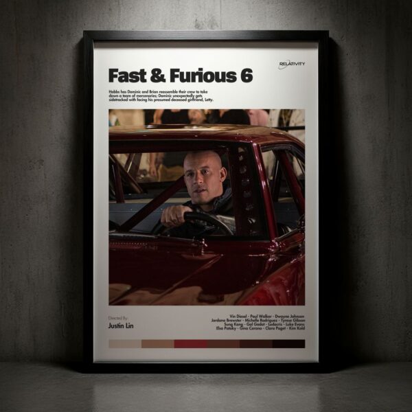 Cuadro Fast & Furious 6 (Rápidos y furiosos 6) Modelo 03