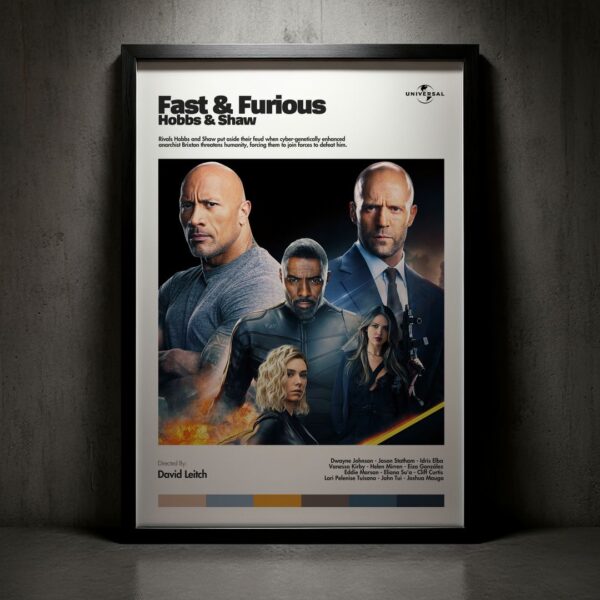 Cuadro Fast & Furious Presents: Hobbs & Shaw (Rápidos y Furiosos: Hobbs y Shaw) Modelo 03