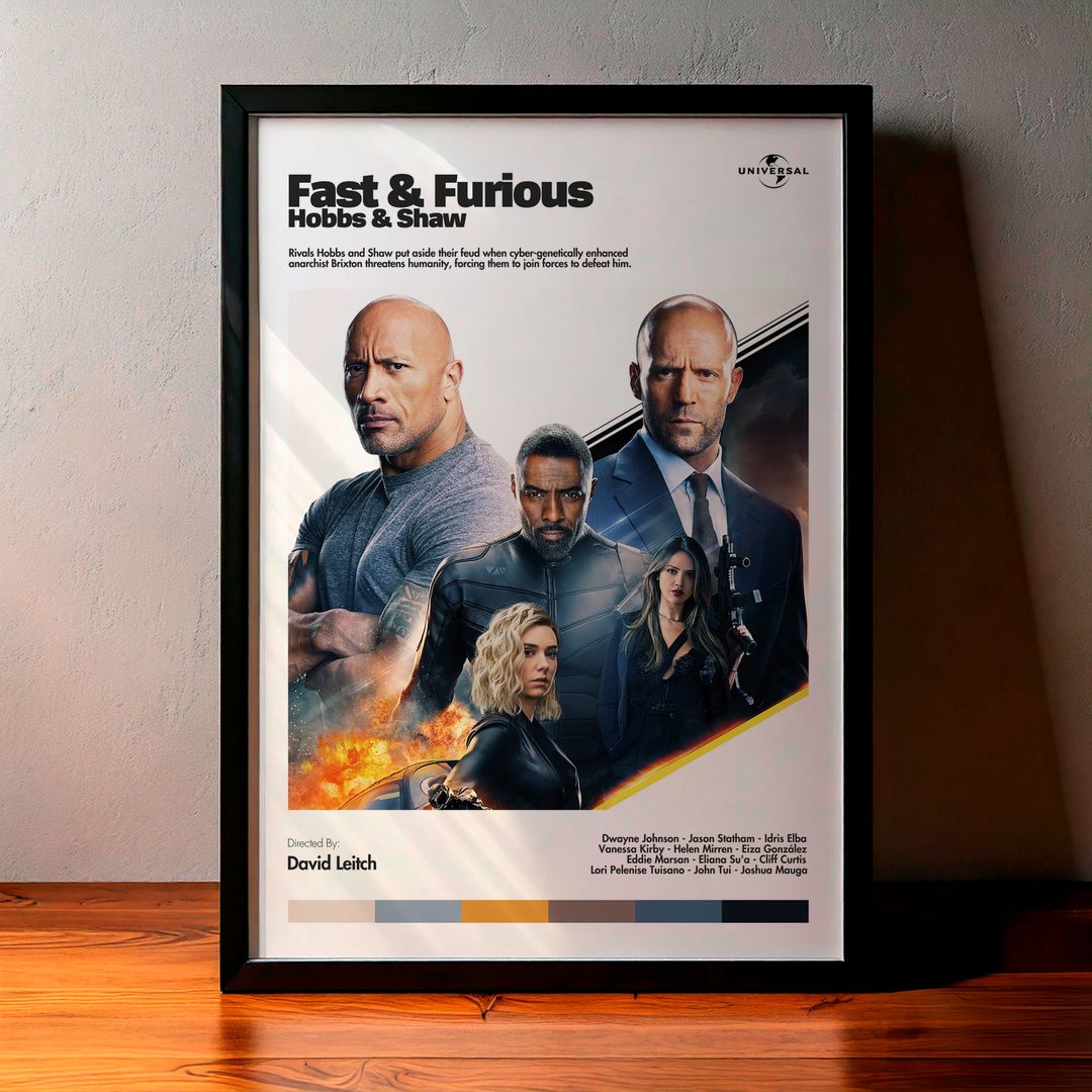 Cuadro Fast & Furious Presents: Hobbs & Shaw (Rápidos y Furiosos: Hobbs y Shaw) Modelo 01