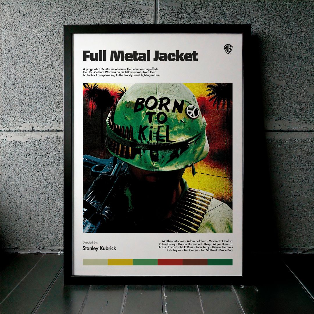 Cuadro Full Metal Jacket (Cara de guerra) Modelo 02