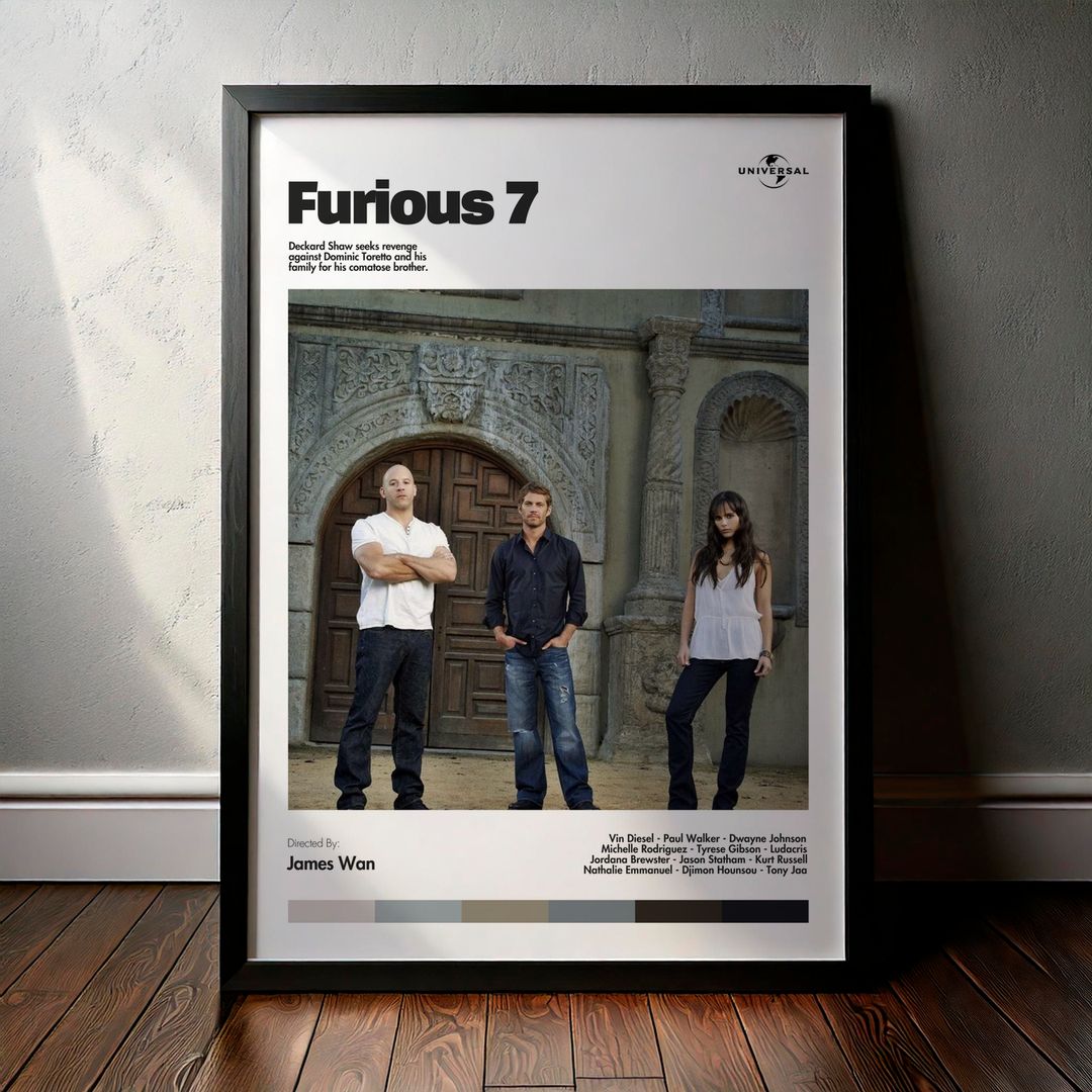 Cuadro Furious 7 (Rápidos y Furiosos 7) Modelo 04