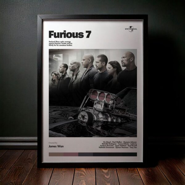 Cuadro Furious 7 (Rápidos y Furiosos 7) Modelo 07